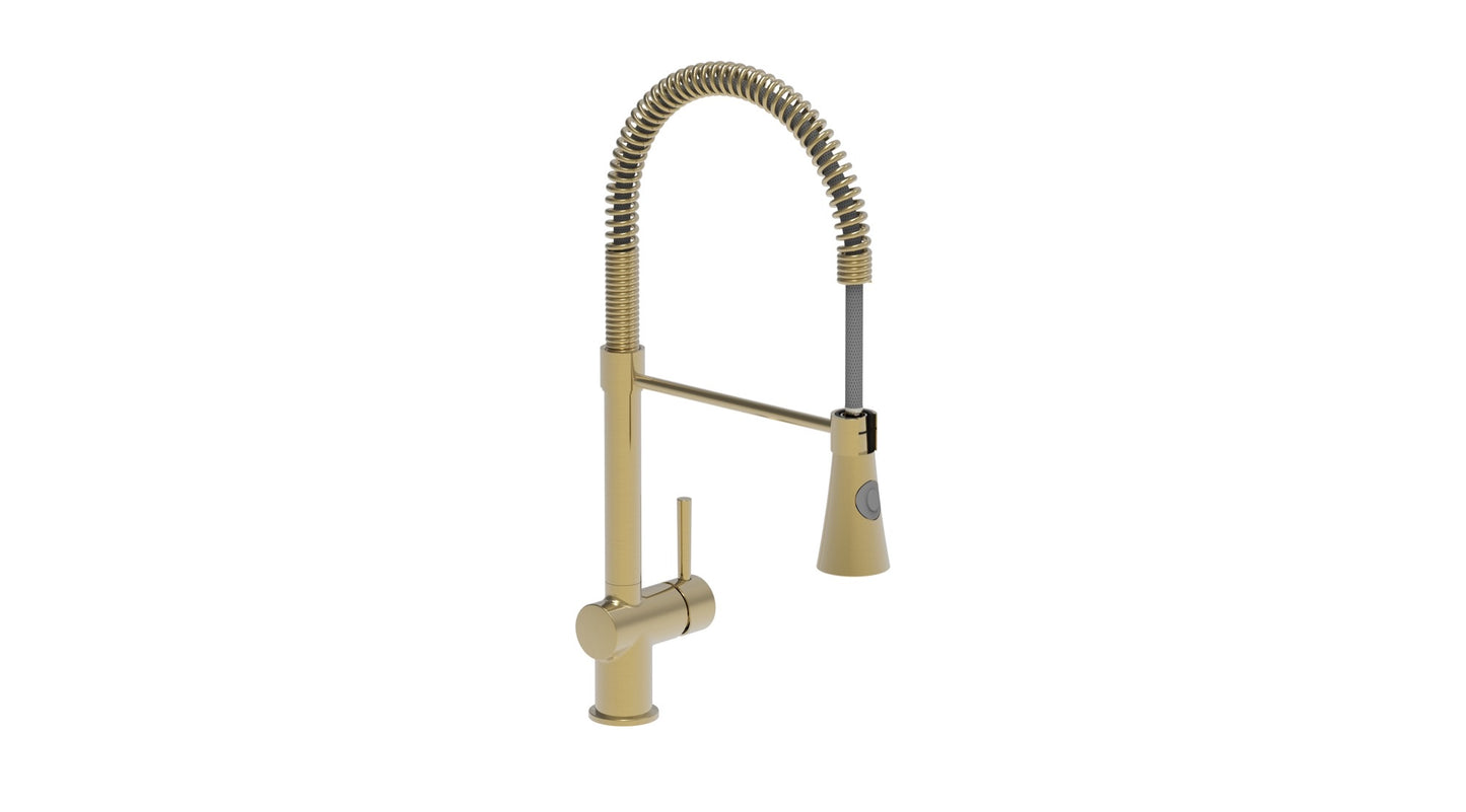 Fenwick Pull out kitchen sink mixer - Brushed Brass (KT8002)