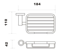 Aldbourne Soap holder - Matt Black dimensions diagram