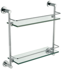 Aldbourne Double glass shelf - Chrome (RA8052)