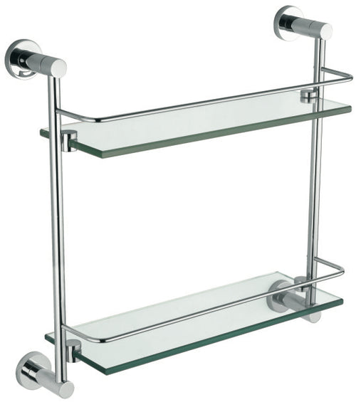 Aldbourne Double glass shelf - Chrome (RA8052)