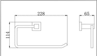 Axbridge Towel ring - Chrome dimensions diagram