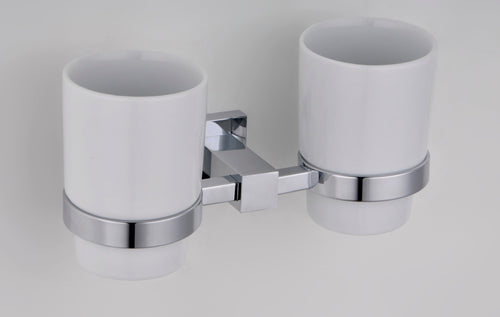 Axbridge Tumber holder & double cup - Chrome (RA8061)