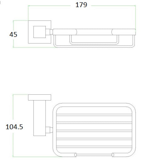 Axbridge Soap holder - Chrome dimensions diagram