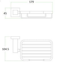 Axbridge Soap holder - Chrome dimensions diagram
