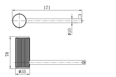 Dakeham Toilet roll holder - Brushed Bronze dimensions diagram