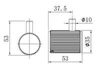 Dakeham Robe hook - Gunmetal Grey dimensions diagram