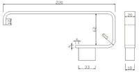 Denby Towel ring - Matt Black dimensions diagram