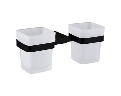 Denby Tumber holder & double cup - Matt Black (RA8129)