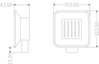 Denby Soap dish & holder - Chrome dimensions diagram