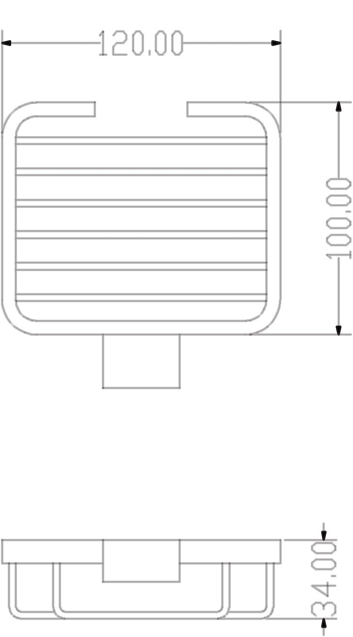 Denby Soap holder - Matt Black dimensions diagram