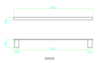 Denby Towel bar - Brushed Bronze dimensions diagram