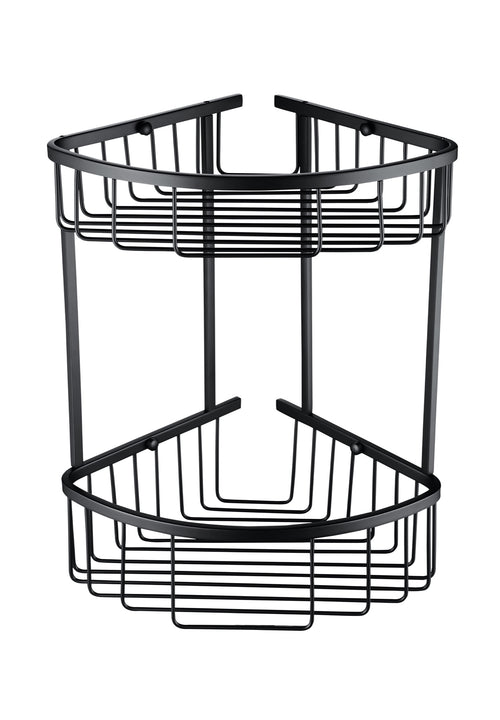 Double corner basket - Matt Black (RA8203)