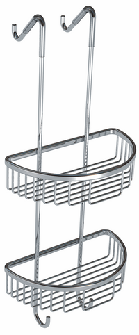 Double corner wire soap caddy - Chrome (RA8207)