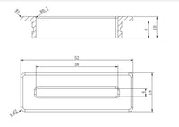 MATT GRAY Basin overflow ring - Gunmetal Grey dimensions diagram