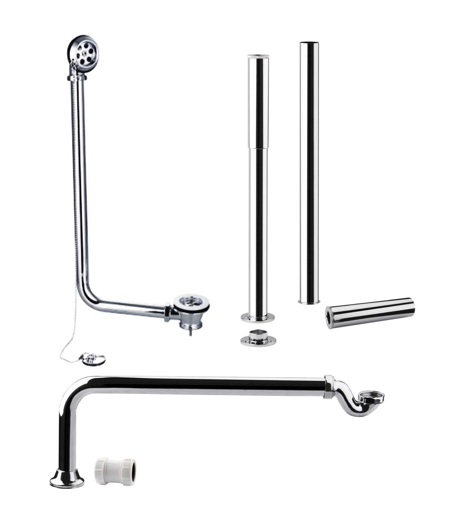 Roll Top Bath Pack - Chrome (RA8220)