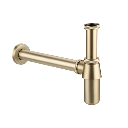 Brushed Brass Round Bottle Trap - Brushed Brass (RA8222)