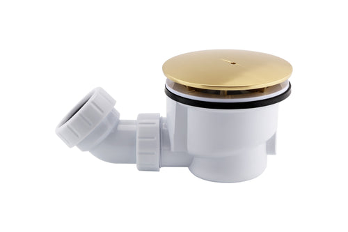 Shower Tray Low Profile Waste 90mm - Brushed Brass (RA8233)