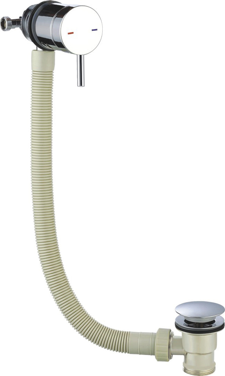 Bath Filler Waste With Control Valve - Chrome (RA8244)