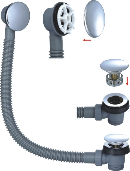 Bath Easy Clean Sprung Waste - Chrome (RA8252)