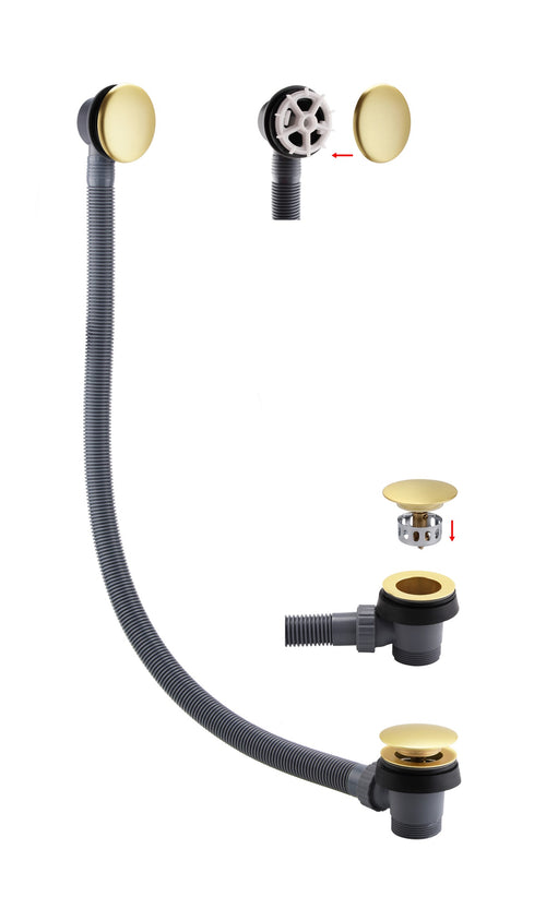 Bath Easy Clean Sprung Waste - Brushed Gold (RA8254)