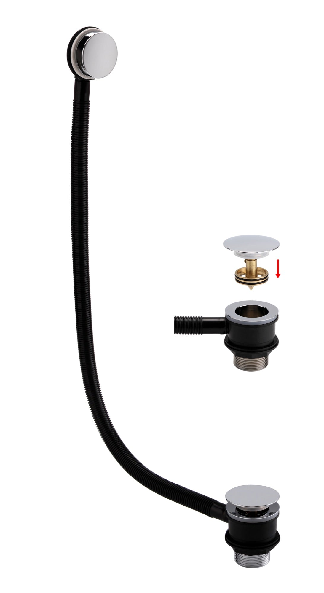 Round Bath & Sprung Waste - Chrome (RA8257)