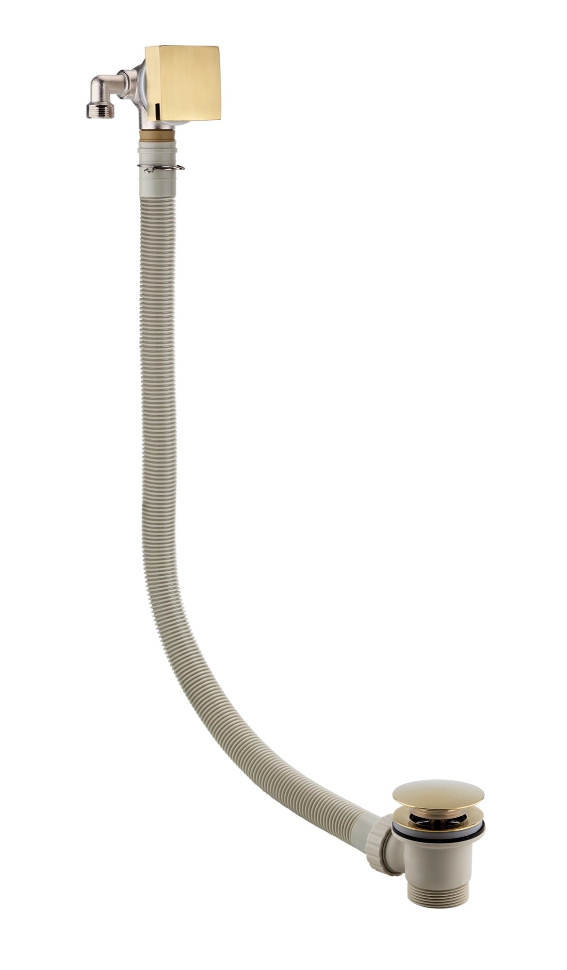 Brushed Brass Bath Filler with Easy Clean Sprung Waste & Overflow - Brushed Brass (RA8273)