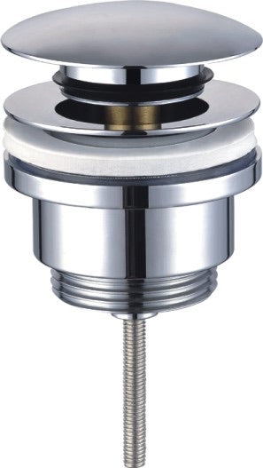 Push Button Basin Universal Waste CP Large Cap - Chrome (RA8275)