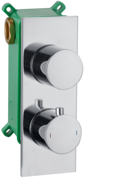 Colton single outlet concealed thermostatic mixer valve - chrome (SH7011)