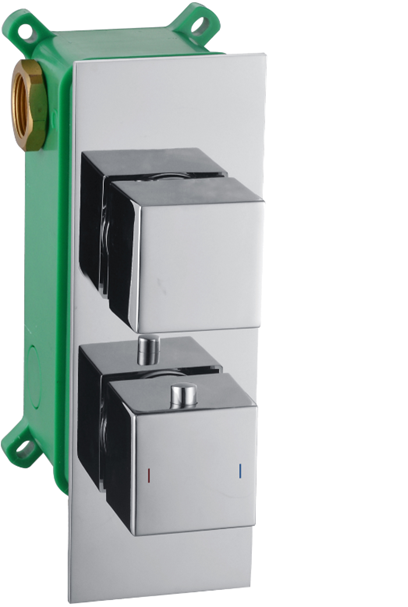 Colton single outlet concealed thermostatic mixer valve - chrome (SH7012)