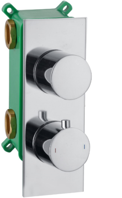 Colton two outlet concealed thermostatic mixer valve - chrome (SH7013)
