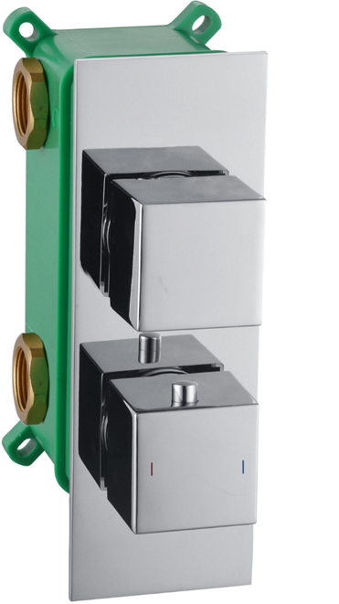 Colton two outlet concealed thermostatic mixer valve - chrome (SH7014)