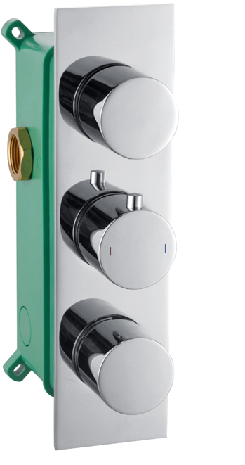 Colton two outlet concealed thermostatic mixer valve - chrome (SH7015)