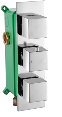 Colton two outlet concealed thermostatic mixer valve - chrome (SH7016)