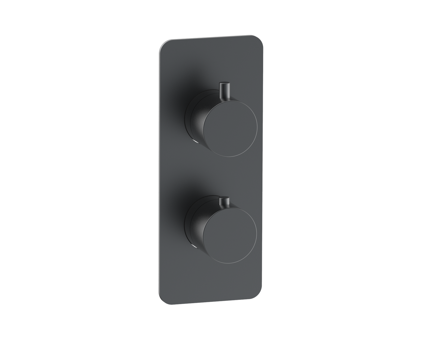 Corran two outlet concealed thermostatic mixer valve - matt black (SH7020)
