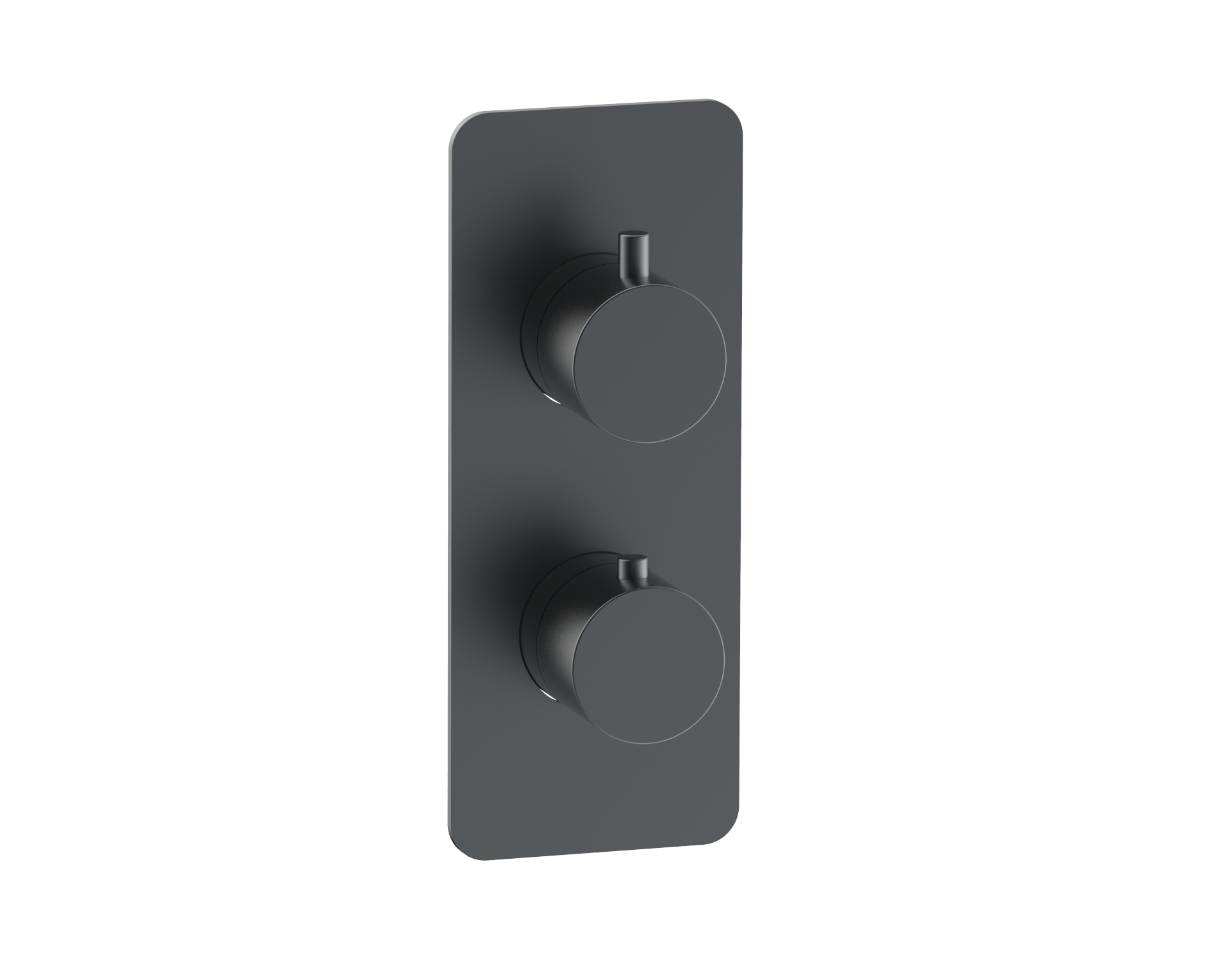 Corran two outlet concealed thermostatic mixer valve - matt black (SH7020)