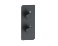 Corran two outlet concealed thermostatic mixer valve - matt black (SH7020)