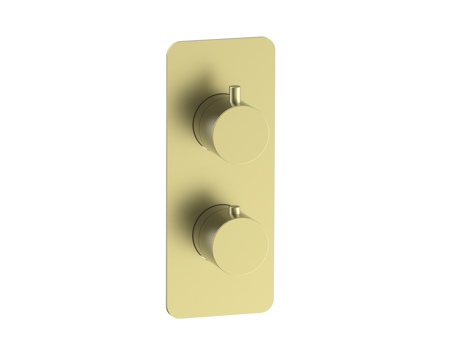 Corran two outlet concealed thermostatic mixer valve - brushed gold (SH7022)