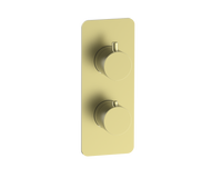Corran two outlet concealed thermostatic mixer valve - brushed gold (SH7022)