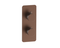 Corran two outlet concealed thermostatic mixer valve - brushed bronze (SH7023)
