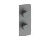 Corran two outlet concealed thermostatic mixer valve - gunmetal grey (SH7024)