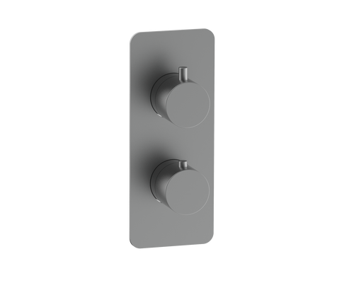 Corran two outlet concealed thermostatic mixer valve - gunmetal grey (SH7024)