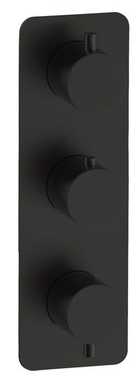 Corran two outlet concealed thermostatic mixer valve - matt black (SH7038)