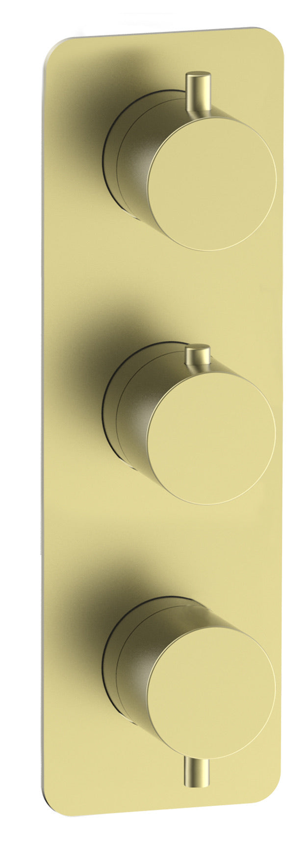 Corran two outlet concealed thermostatic mixer valve - brushed brass (SH7039)