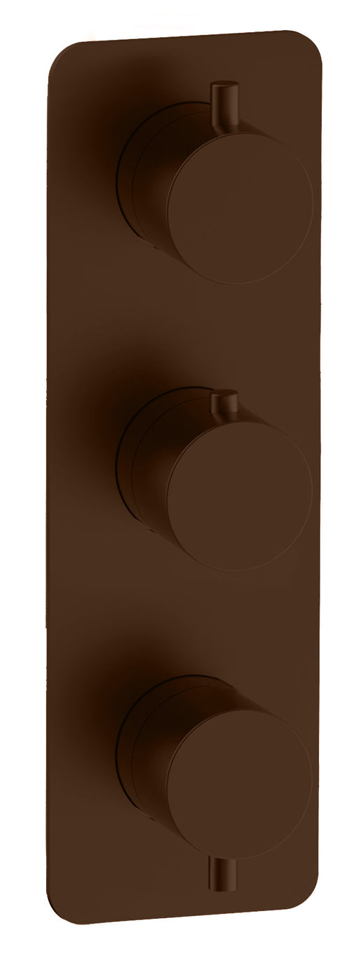 Corran two outlet concealed thermostatic mixer valve - brushed bronze (SH7041)