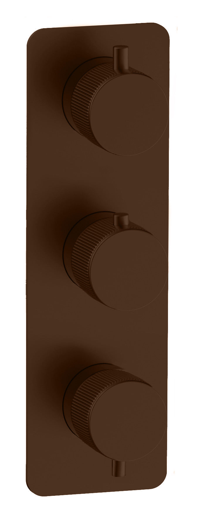 Alderley fluted two outlet concealed thermostatic mixer valve - brushed bronze (SH7047)