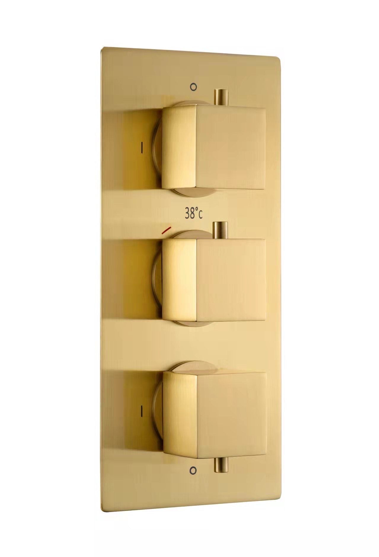 Corran two outlet concealed thermostatic mixer valve - brushed brass (SH7060)