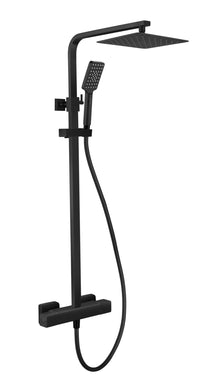Rydal cool touch thermostatic shower mixer - matt black (SH7076)
