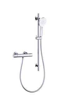 Vasto cool touch thermostatic shower mixer with slide rail kit - chrome (SH7080)