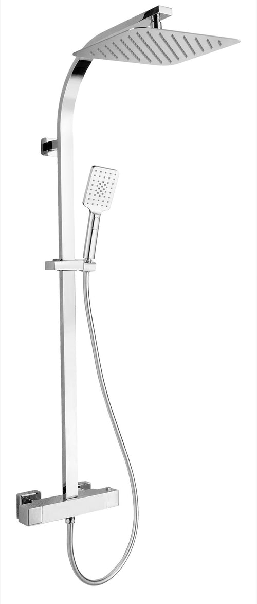 Vasto cool touch anti lime scale thermostatic shower mixer system - chrome (SH7081)