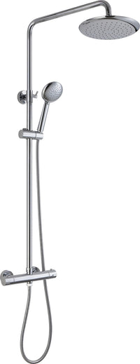Vasto cool touch thermostatic shower mixer with riser rail kit - chrome (SH7090)